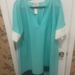 Kate spade Aqua and White Women's Cover Up .New without tags